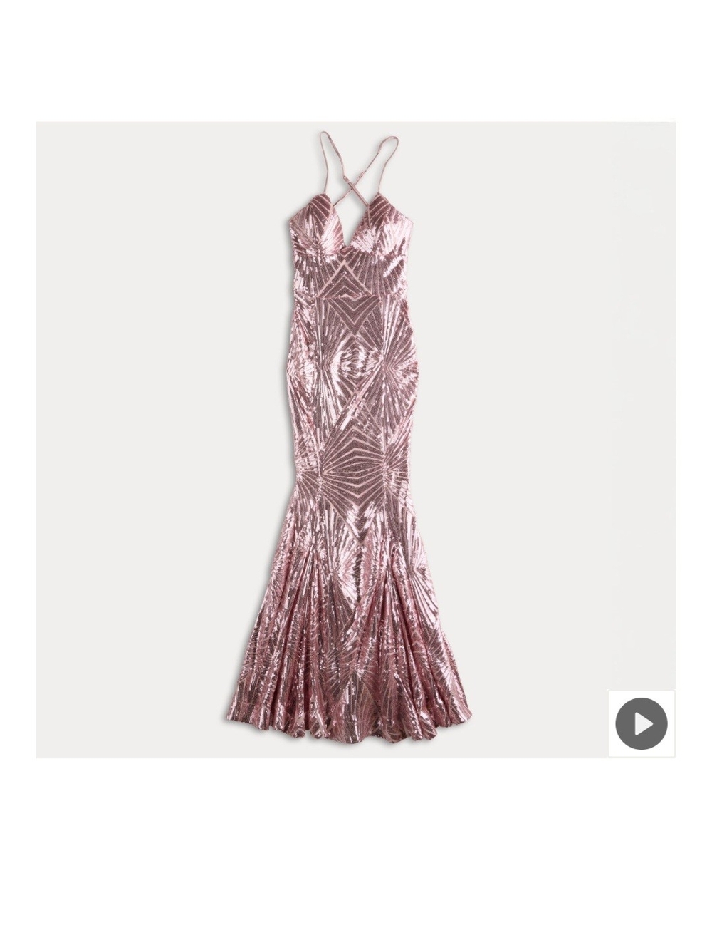 Violet Weekend Rose Gold Sequin Mermaid Dress 11 /12
